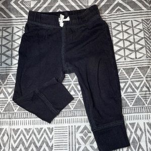 Black jogger sweats with drawstring